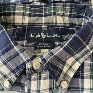 Polo Ralph Lauren XL Plaid LS Oxford Shirt- blake